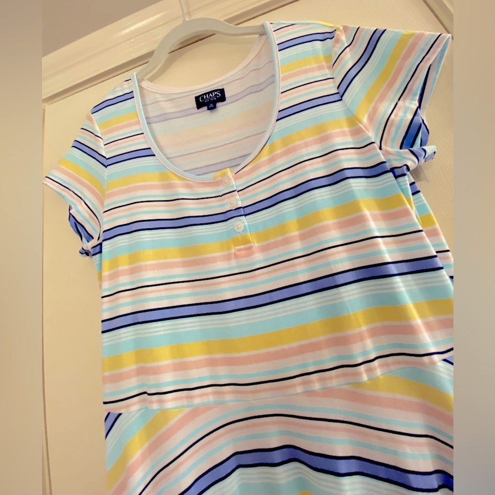 CHAPS MAXI DRESS WITH POCKETS | M